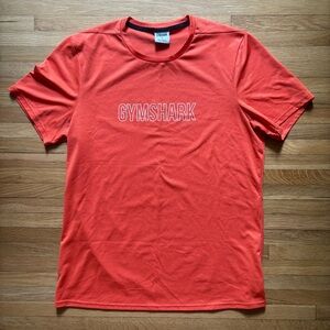 Gymshark Apollo Men's Workout Training Shirt XL Orange Short Sleeve Run Fitness‎